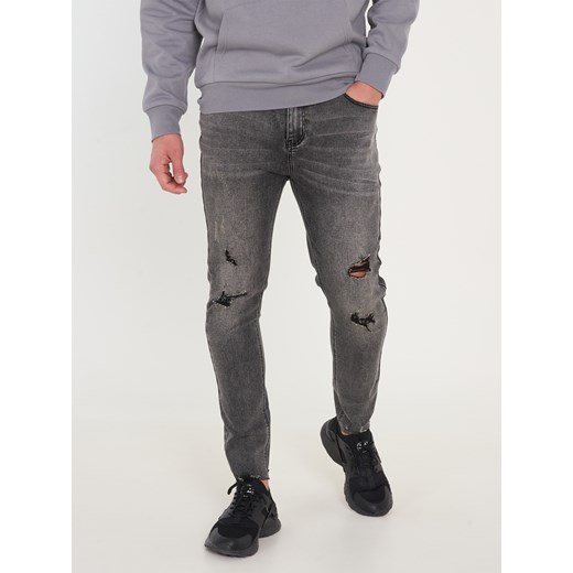 GATE Jeansy męskie slim z surowym obszyciem 31 Gate 36 wyprzedaż gateshop