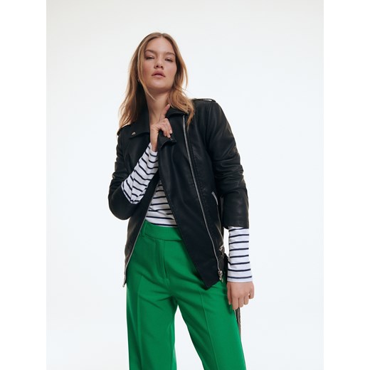 Reserved - Bawełniana bluzka - Granatowy Reserved M Reserved