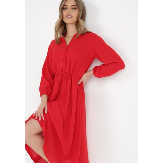 Czerwona Sukienka Dynitrite L Born2be Odzież