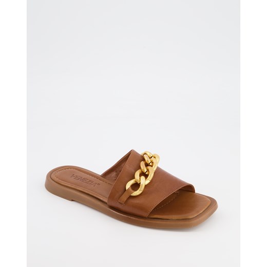 VENEZIA Klapki z łańcuchem - P334543 COGNAC Venezia 38 Venezia