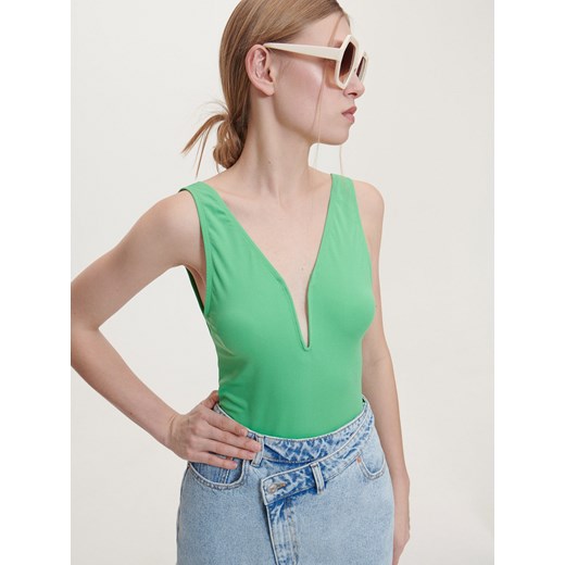 Reserved - Spódnica z asymetrycznym zapięciem - Niebieski Reserved 38 Reserved