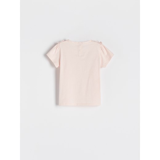 Reserved - Koszulka z falbankami - Różowy Reserved 104 Reserved