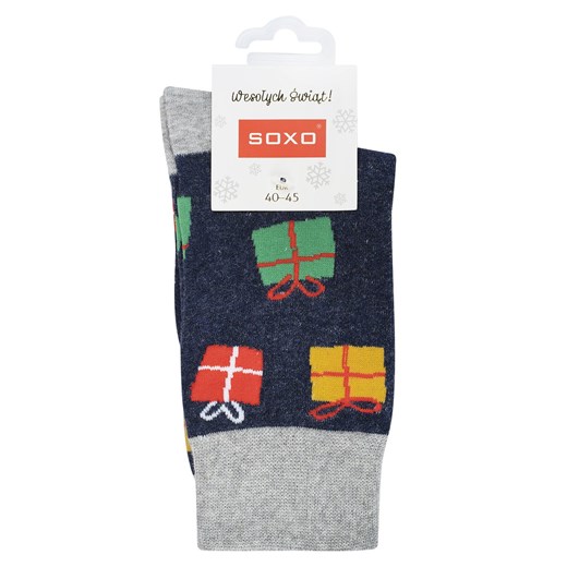 Zestaw 2x skarpetki męskie kolorowe SOXO GOOD STUFF bawełniane świąteczne 40–45 Sklep SOXO