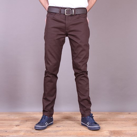 Spodnie Dickies WP810 Slim Skinny Pant - kolor ciemny brąz brandsplanet-pl szary bawełniane