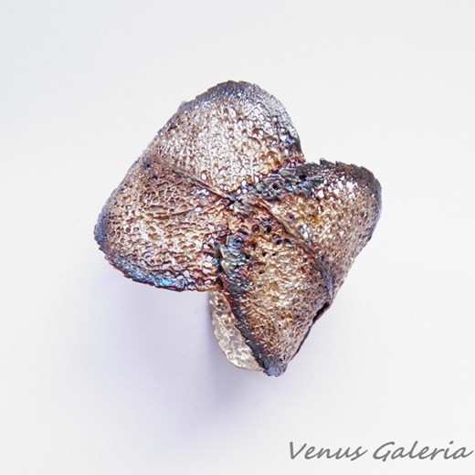 Bransoletka srebrna - Liść L1 venus-galeria brazowy jesień