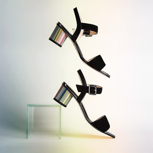 Damskie sandały zamszowe na kolorowym słupku Wittchen 40, 39, 37, 36, 35 promocyjna cena WITTCHEN