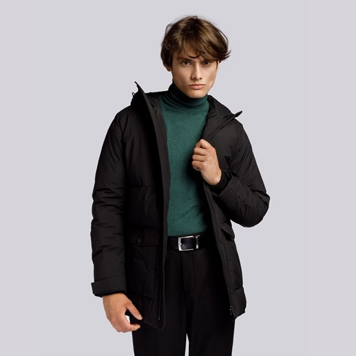 Męska kurtka zimowa z kieszeniami czarna ze sklepu WITTCHEN w kategorii Kurtki męskie - zdjęcie 132442960