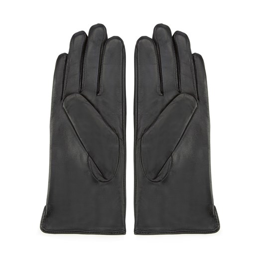 Damskie rękawiczki skórzane z pionowymi przeszyciami czarne ze sklepu WITTCHEN w kategorii Rękawiczki damskie - zdjęcie 132449423