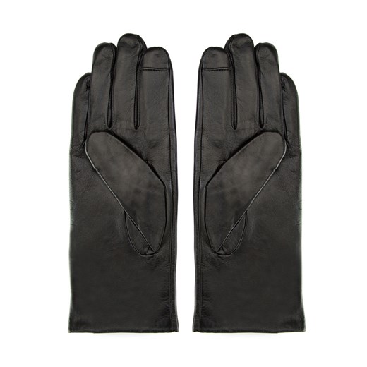 Damskie rękawiczki skórzane eleganckie czarne ze sklepu WITTCHEN w kategorii Rękawiczki damskie - zdjęcie 132449451