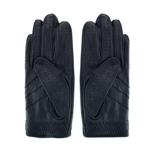 Rękawiczki samochodowe męskie ze skóry licowej czarne ze sklepu WITTCHEN w kategorii Rękawiczki męskie - zdjęcie 132449782