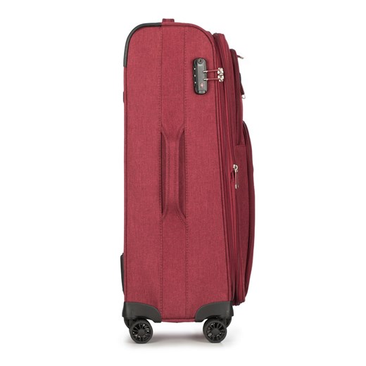 Średnia miękka walizka z czerwonym suwakiem Wittchen WITTCHEN