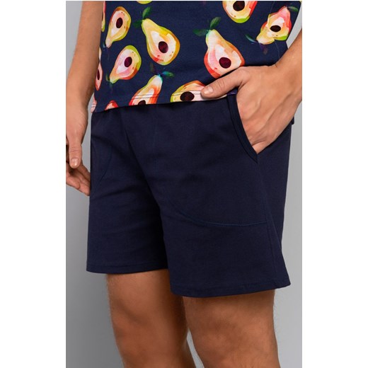 Avocado piżama męska kr.kr., Kolor granatowy-wzór, Rozmiar 2XL, Italian Fashion Italian Fashion 2XL Intymna