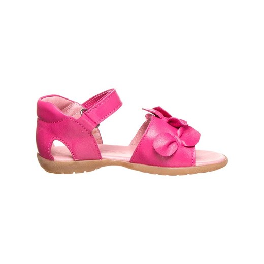 Skórzane sandały w kolorze różowym 24 okazyjna cena Limango Polska