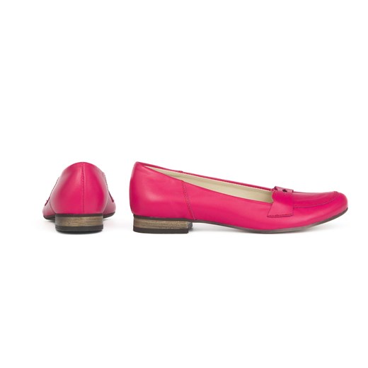 balerinki lordsy na obcasie - skóra naturalna - model 025 - kolor fuksja (41) Zapato 41 zapato.com.pl