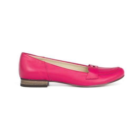 balerinki lordsy na obcasie - skóra naturalna - model 025 - kolor fuksja (41) Zapato 41 zapato.com.pl