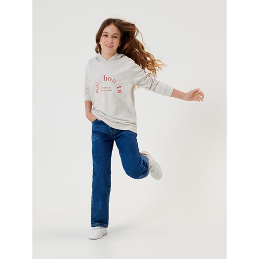 Sinsay - Bluza oversize z kapturem - Kremowy Sinsay 134 Sinsay