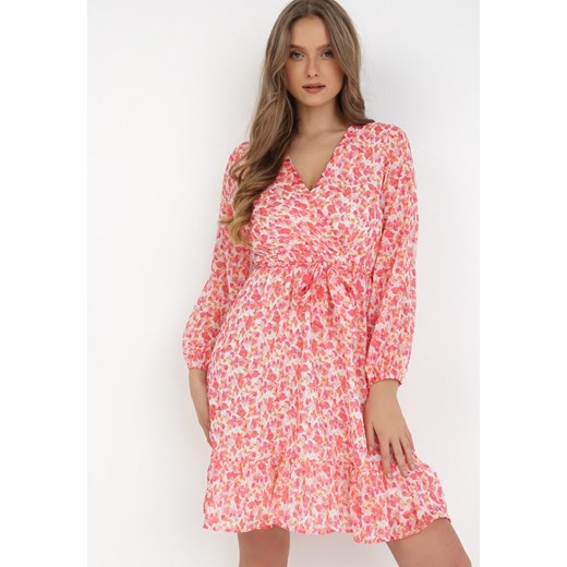 Różowa Sukienka Asootis ze sklepu Born2be Odzież w kategorii Sukienki - zdjęcie 132559062