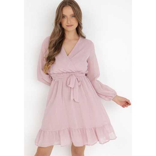 Różowa Sukienka Pronestra ze sklepu Born2be Odzież w kategorii Sukienki - zdjęcie 132559080