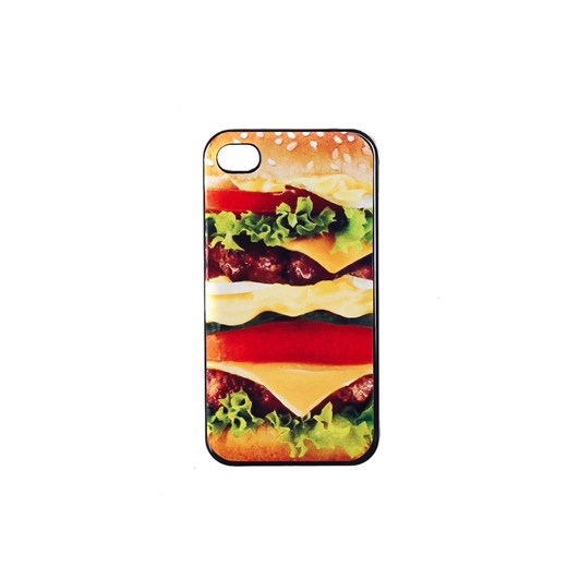 Etui na iPhone 4/4S, Hamburger vintageshop-pl czerwony abstrakcyjne wzory
