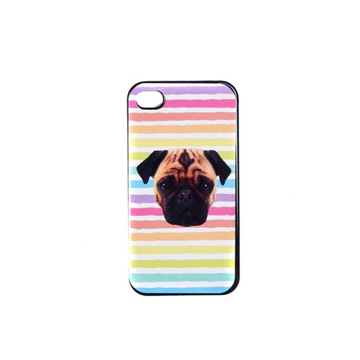Etui na iPhone 4/4S, Rainbow Pug vintageshop-pl zolty abstrakcyjne wzory