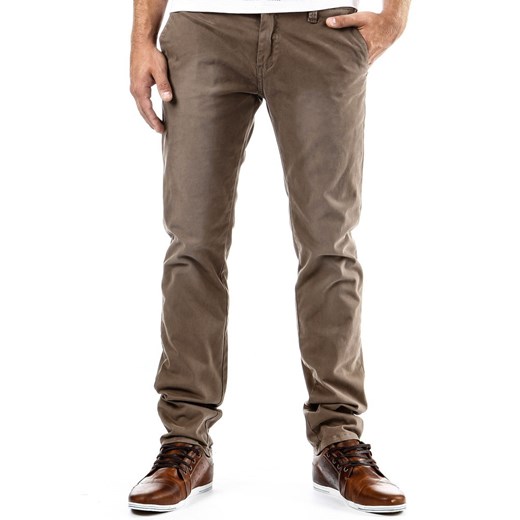 Spodnie (ux0066) - Brązowy dstreet brazowy bawełniane