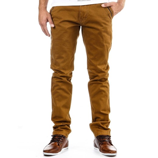 Spodnie (ux0063) - Brązowy dstreet brazowy bawełniane