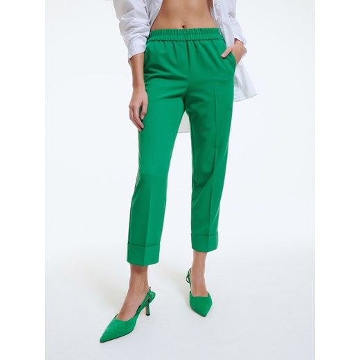 Reserved - Spodnie z elastyczną talią - Zielony Reserved M Reserved