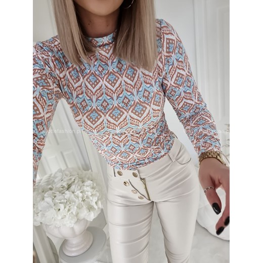 Spodnie woskowane Ella waniliowe T256 By Me XS/34 Charlotte Fashion