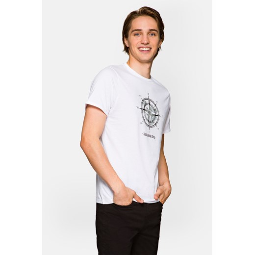 Koszulka Biała Bawełniana Elliott ze sklepu Lancerto S.A. w kategorii T-shirty męskie - zdjęcie 132677630