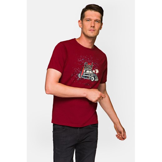 Koszulka Bordowa Reggie ze sklepu Lancerto S.A. w kategorii T-shirty męskie - zdjęcie 132677642