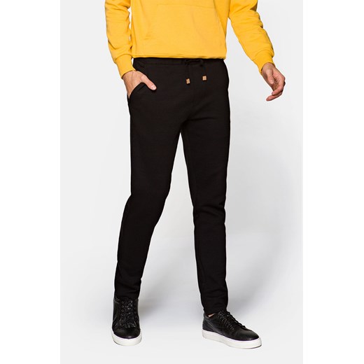 Spodnie Dresowe Czarne Spike ze sklepu Lancerto S.A. w kategorii Spodnie męskie - zdjęcie 132678803