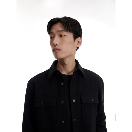 Reserved - Kurtka koszulowa z kieszeniami - Czarny Reserved L Reserved