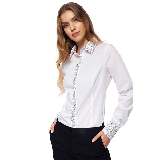 Koszula z wzorzystymi wstawkami - K66 ze sklepu Świat Bielizny w kategorii Koszule damskie - zdjęcie 132692051