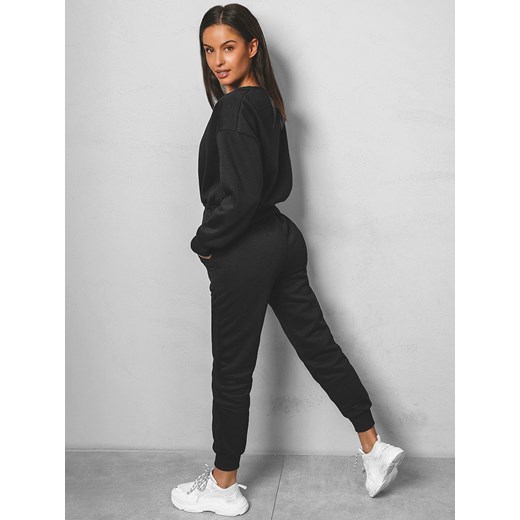KOMPLET DRESOWY OVERSIZE DWUCZĘŚCIOWY DAMSKI CZARNY OZONEE JS/8C71/3 Ozonee XL promocja ozonee.pl