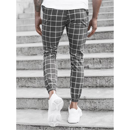 SPODNIE MĘSKIE CHINO JOGGERY SZARE OZONEE DJ/3455/21 Ozonee 30 promocja ozonee.pl