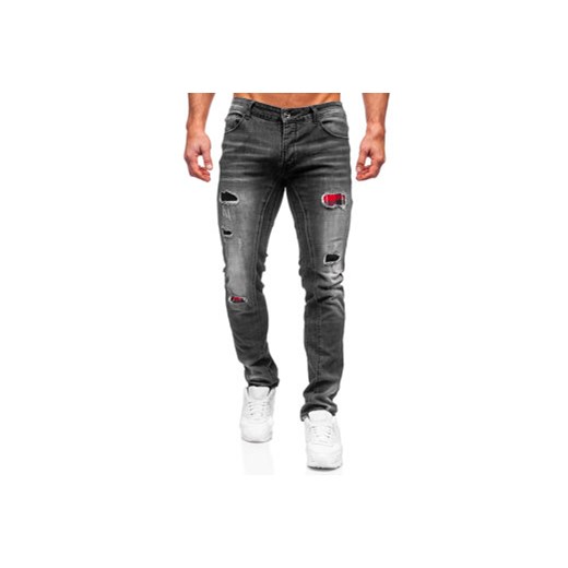 Czarne spodnie jeansowe męskie regular fit Denley MP0050N 31/M okazja Denley