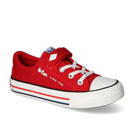 Trampki Lee Cooper LCW-22-44-0803K Czerwone ze sklepu Arturo-obuwie w kategorii Trampki dziecięce - zdjęcie 132757204