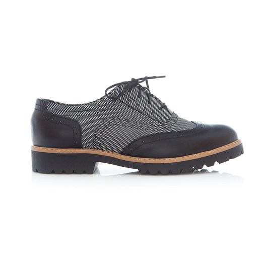 sznurowane półbuty oksfordki - skóra naturalna - model 258 - kolor czarny + Zapato 36 zapato.com.pl