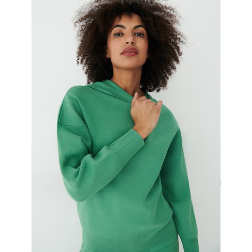 Mohito - Swetrowa bluza z kapturem - Zielony Mohito L Mohito