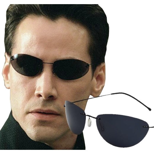 Okulary męskie przeciwsłoneczne pilotki matrix neo cosplay Jewelry & Watches wyprzedaż Edibazzar