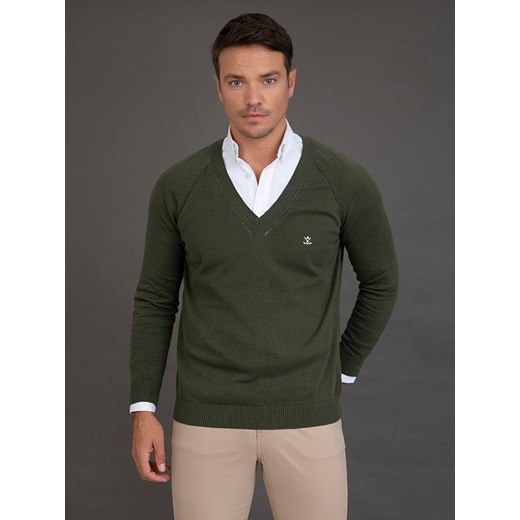 Sweter w kolorze khaki Sir Raymond Tailor XXL promocja Limango Polska