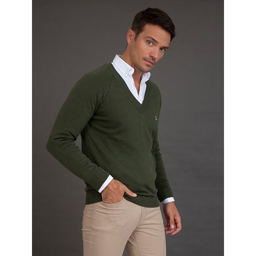 Sweter w kolorze khaki Sir Raymond Tailor XXL Limango Polska okazja