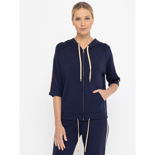 Granatowa bluza z kapturem Deni Cler Milano Deni Cler Milano 36 (40 IT) Eye For Fashion