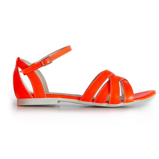 sandały na miękkiej podeszwie - skóra naturalna - model 370 - kolor pomarańczowy Zapato 39 zapato.com.pl