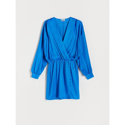 Reserved - Sukienka z wiskozy - Niebieski Reserved S Reserved