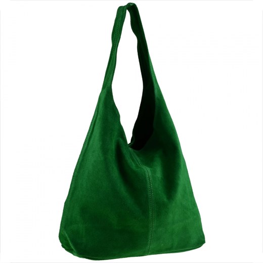 Torebka skórzana shopper worek kolor zielony trawka ze sklepu melon.pl w kategorii Torby Shopper bag - zdjęcie 133010672