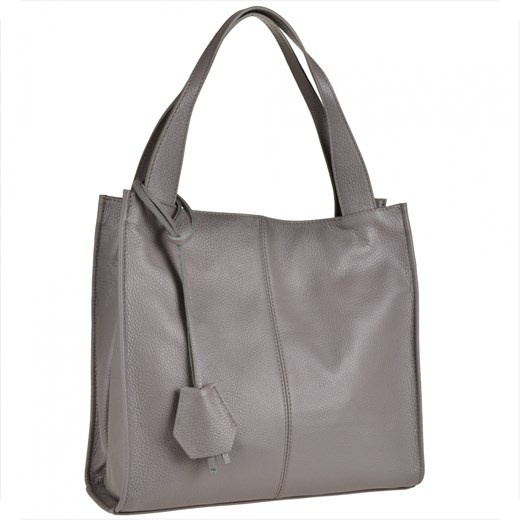 Duża torebka włoska shopper bag brąz kakao /akacja/ skóra ze sklepu melon.pl w kategorii Torby Shopper bag - zdjęcie 133015963