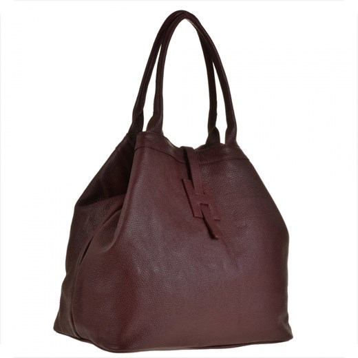 Torebka shopper bordowa pojemna skórzana xl ze sklepu melon.pl w kategorii Torby Shopper bag - zdjęcie 133016941