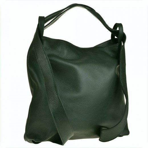 Torebko plecak duży w kolorze zieleń butelkowa ze sklepu melon.pl w kategorii Plecaki - zdjęcie 133017281