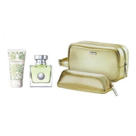 Versace Versense W Zestaw perfum Edt 100ml + 100ml Balsam + Kosmetyczka e-glamour zielony cedr